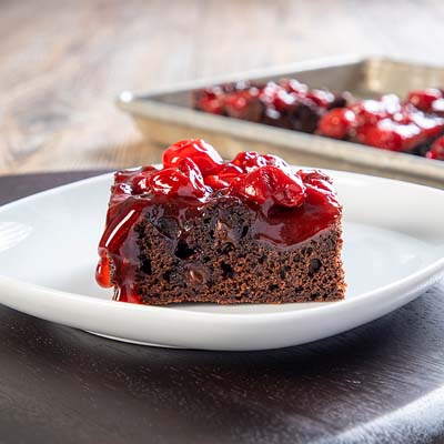 Spiced Cherry Upside Down Brownies