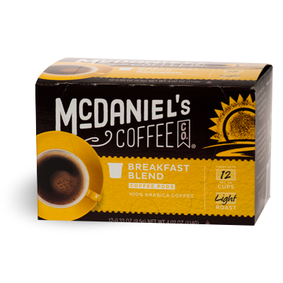 McDaniel's Breakfast Blend coffee pods at Save A Lot Discount Grocery Stores