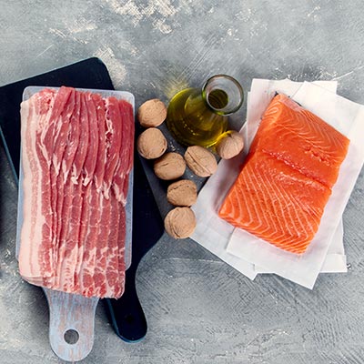 picture of bacon and salmon