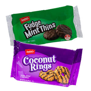 Fudge Mint Thins and Coconut Rings at Save A Lot Discount Grocery Stores