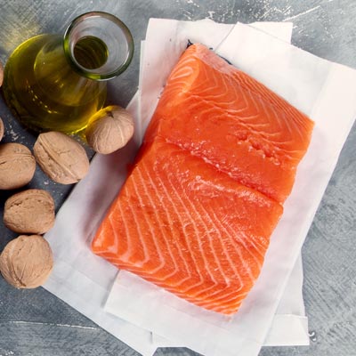 salmon, walnuts and olive oil