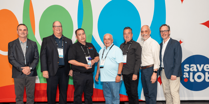 Adan Olivas MOY: : Bill Mayo, Save A Lot Chief Development Officer, Fred Boehler, Save A Lot CEO, Adan Olivas, Manager of the Year, Larry Gallegos, Director of Operations, Leevers Supermarkets, Jorge Ortega, Save A Lot Area Business Consultant, 5Adan Olivas MOY: : Bill Mayo, Save A Lot Chief Development Officer, Fred Boehler, Save A Lot CEO, Adan Olivas, Manager of the Year, Larry Gallegos, Director of Operations, Leevers Supermarkets, Jorge Ortega, Save A Lot Area Business Consultant, Kelly Lemos, Save A Lot Regional Director and Mark Kotcher, Save A Lot SVP of Sales
