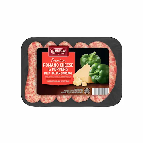 Farmington Premium Romano Cheese and Peppers Mild Italian Sausage