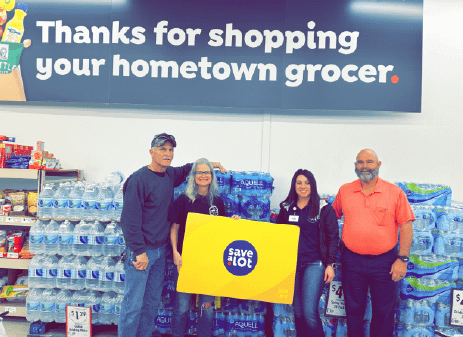 Chiefland, FL Marty Boatright, Holly Boatright, winner, Store Manager Danniel Crise, Mark Boris, store owner