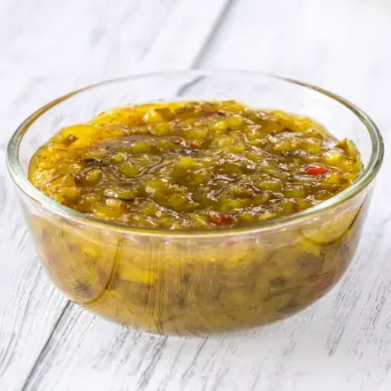 Bowl of relish closeup