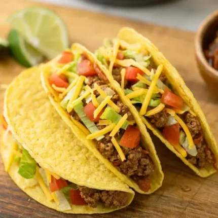 Crunchy tacos closeup