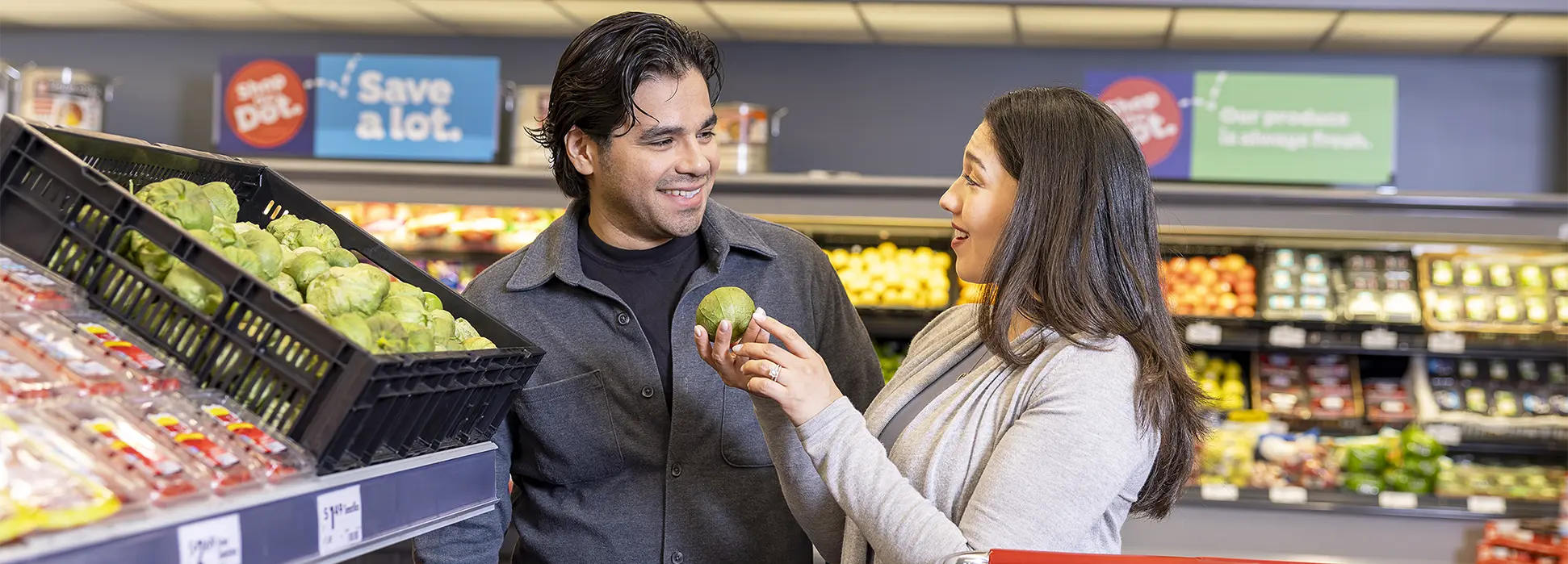 Save A Lot discount grocery store shoppers getting low prices on groceries