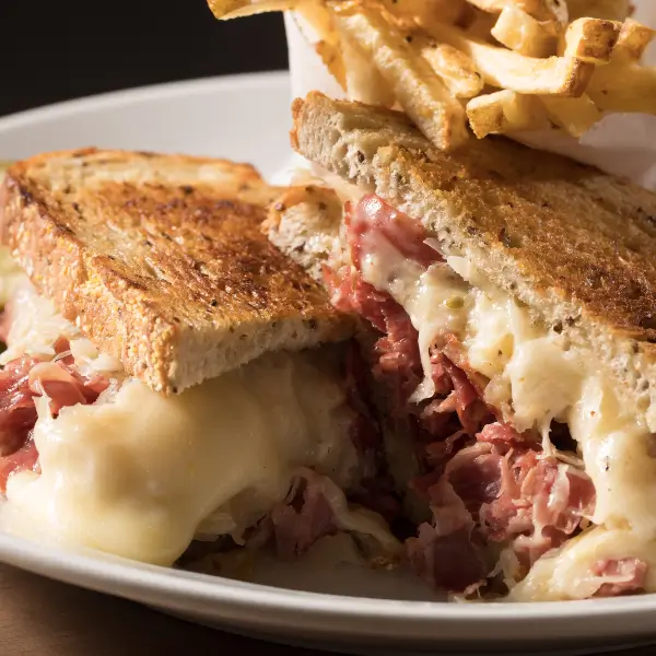 Irish Grilled Cheese made with Hargis House Corned Beef
