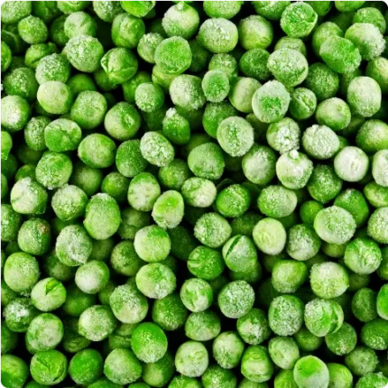 Frozen peas closeup