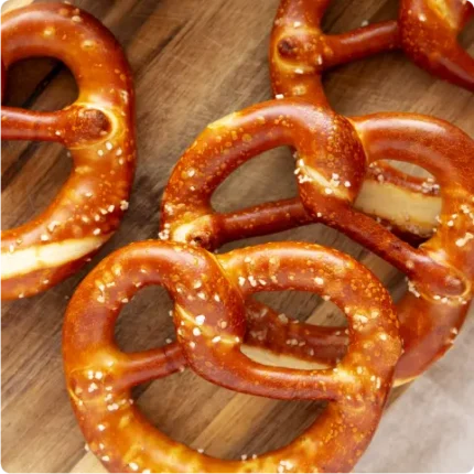 Pretzel snacks up close