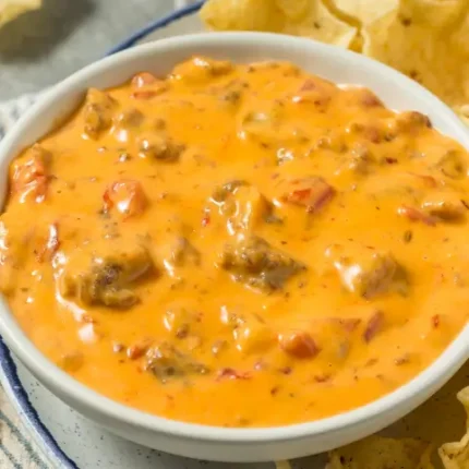 Queso dip closeup