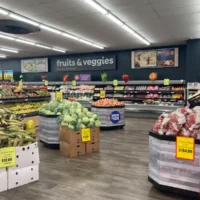 Produce section at Lake City FL Save A Lot store, celebrating 50 years
