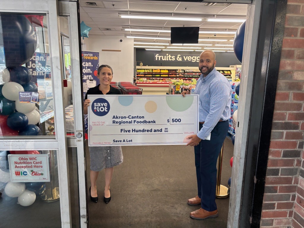 With the latest donation, Save A Lot celebrated 1 million meals donated to the Akron-Canton Regional Foodbank since 2015