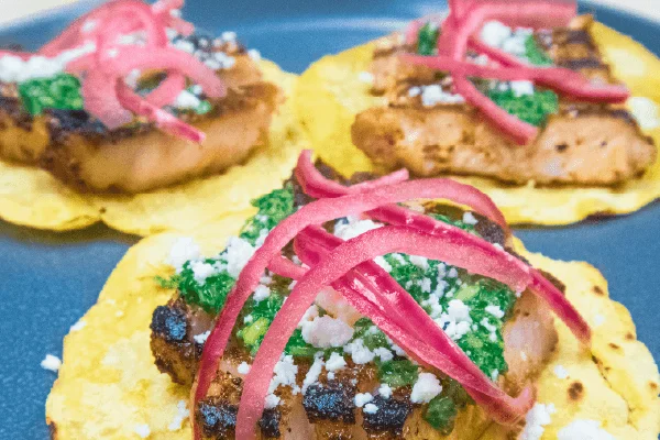 Coffee rubbed pork tacos recipe, quick weeknight meal