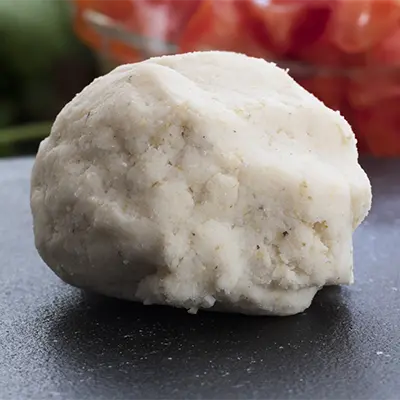 Masa harina dough on a countertop