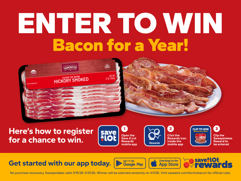 Win Bacon for a Year with Save A Lot