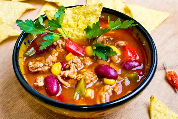 Taco soup recipe using Señora Verde® diced tomatoes with green chili