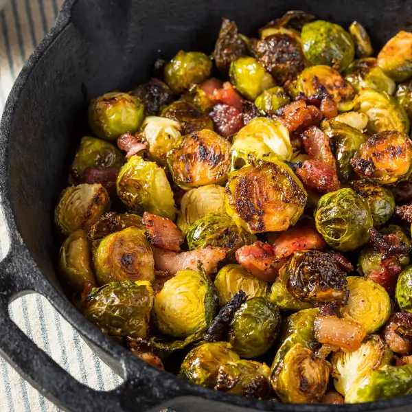 Maple Bacon Brussel Sprouts using Morning Delight® Maple Syrup
