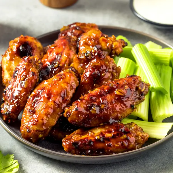 Glazed Apple Chicken Wings made with Tipton Grove Apple Juice