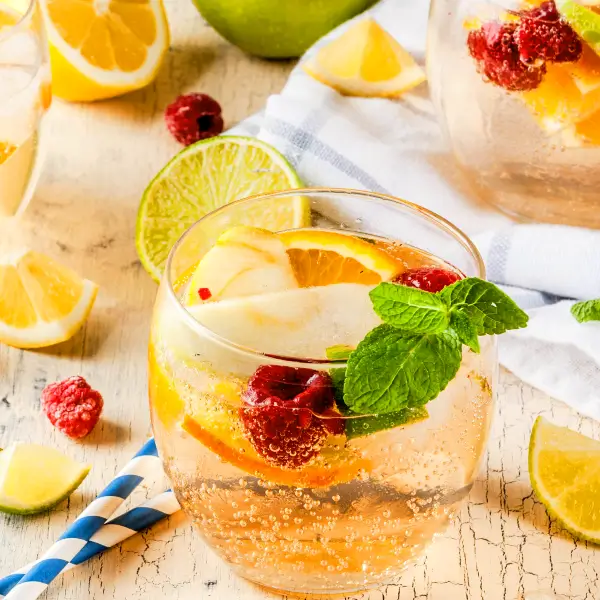 Citrus sangria made with Tipton Grove Lemonade