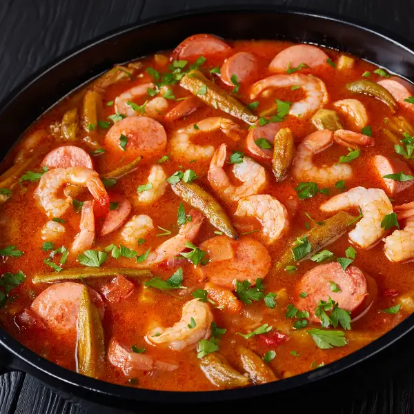Shrimp & Sausage Gumbo made with Portside Large shrimp