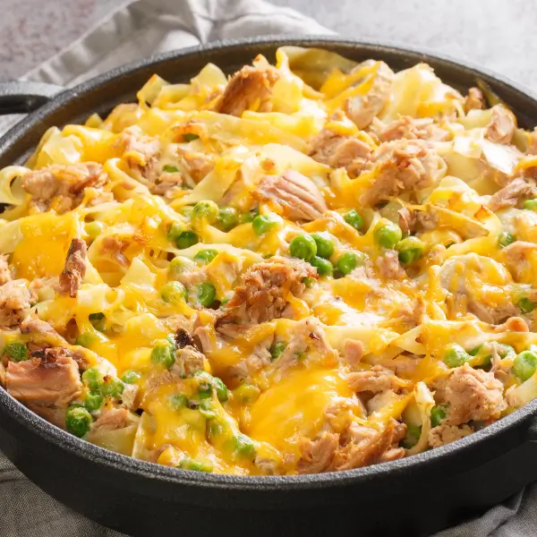 Tuna Casserole made with Kaskey's Cream of Mushroom Soup