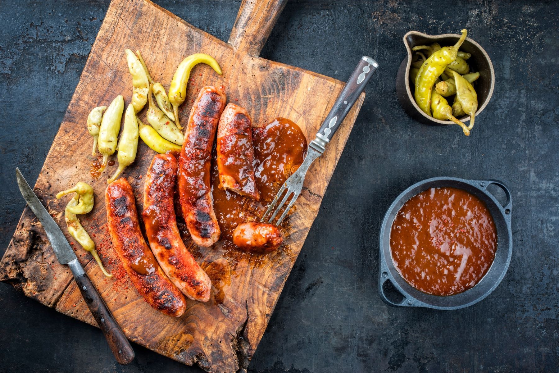 BBQ Glazed Bratwurst