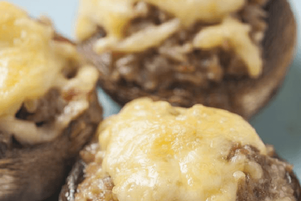 Cheesy Bacon Stuffed Mushrooms