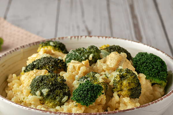 Chicken & Creamy Broccoli Rice