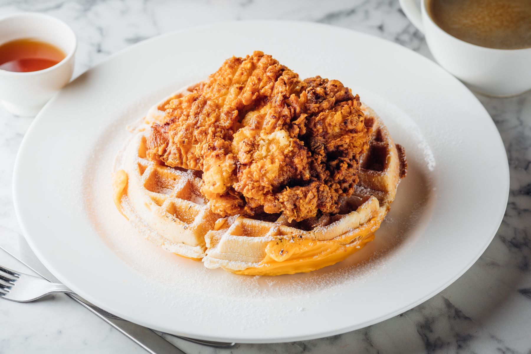 Sweet N Spicy Chicken and Waffles