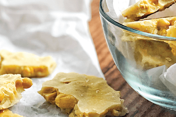 Salted Cashew Peanut Brittle