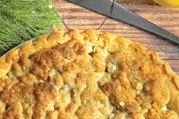 Spiced Pear Pie with Walnut Streusel